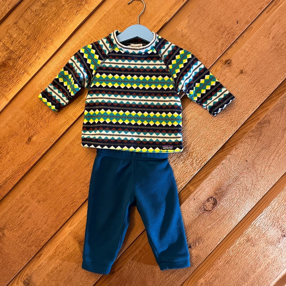 3-6 Months Patagonia Multicolor Baby Fleece Set